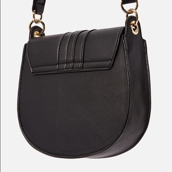 JustFab Saddle Up Black Crossbody Bag - Picture 2 of 5